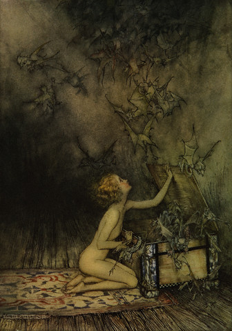 Pandora's Box Illustration by Arthur Rackham