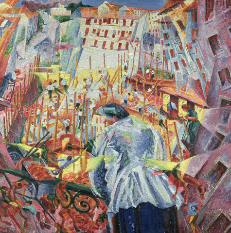 The Street Enters the House by Umberto Boccioni