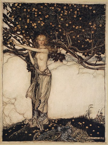 "Freia, the Fair One" by Arthur Rackham
