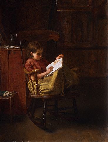 The Boston Rocker by Eastman Johnson