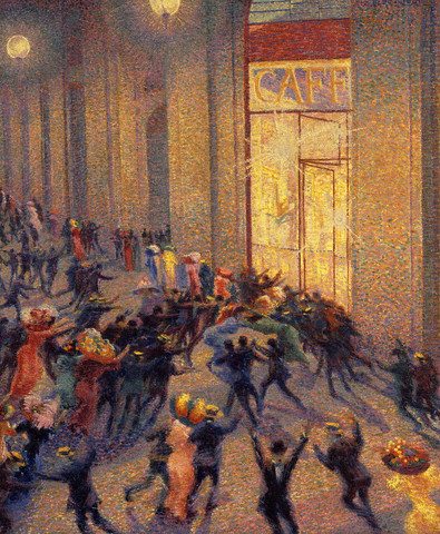 Brawl in the Galleria by Umberto Boccioni