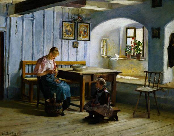 Making Apple Pie by Gustave Auguste Hessl