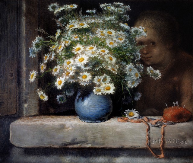 The bouquet of daisies - by Jean Francois Millet
