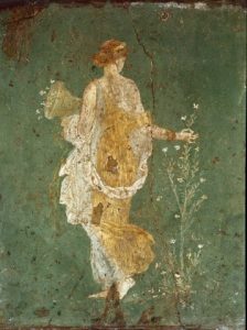 Flora picking flowers, Roman fresco