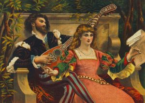 Two Lovers in a Garden, artist unknown
