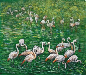 Cranes in the Morning by Komi Chen