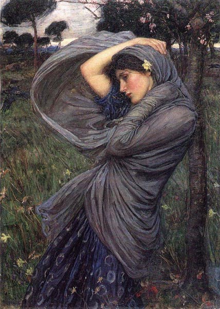 Boreas by John William Waterhouse (1903), Image courtesy of WikiCommons.