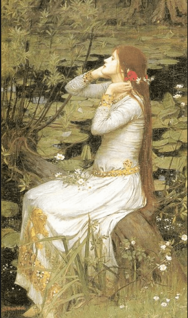 Woman w Lily Pads - Wikicommons
