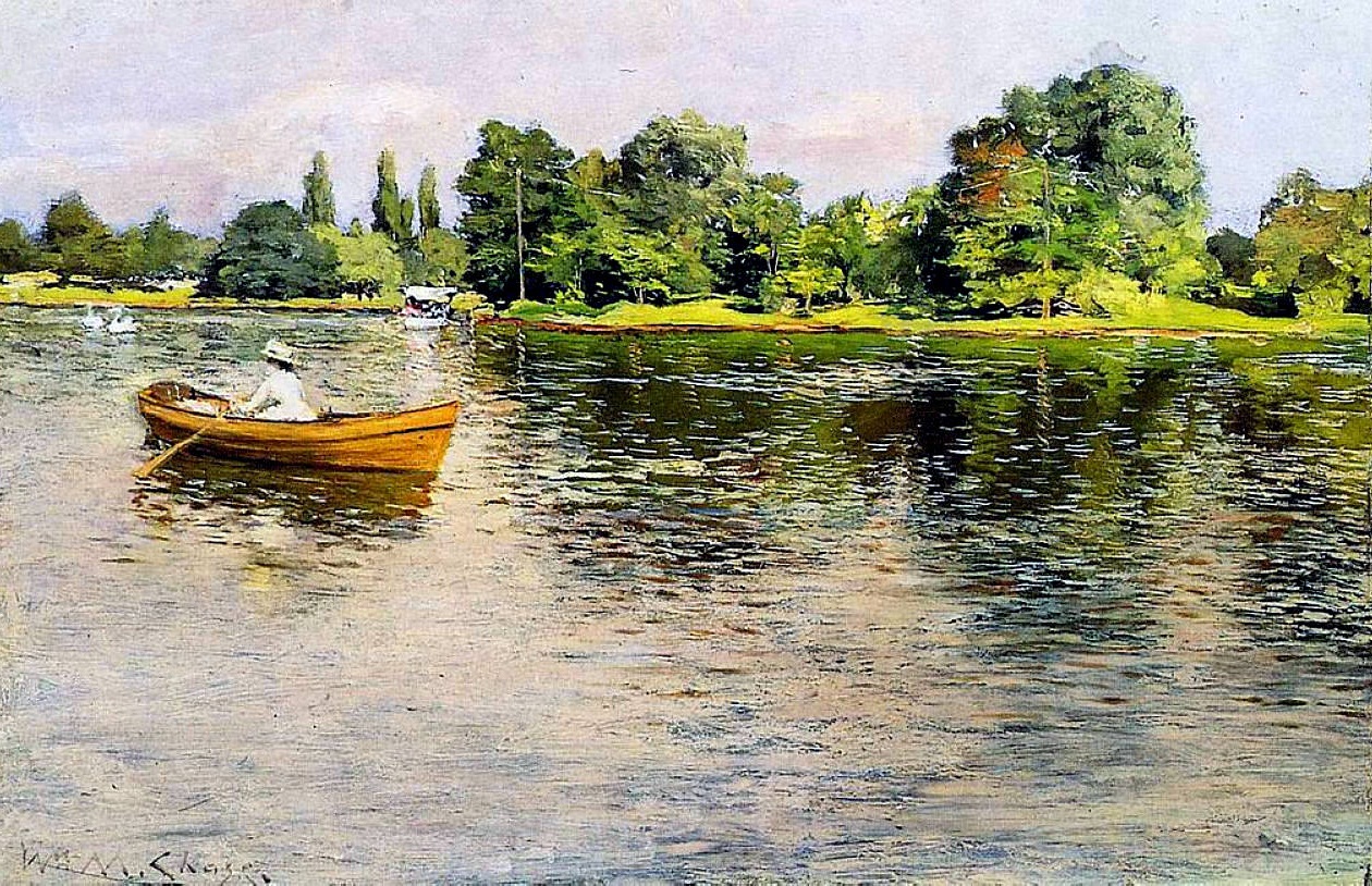 Summetime (pulling for shore) by William Merritt Chase via Wiki Commons