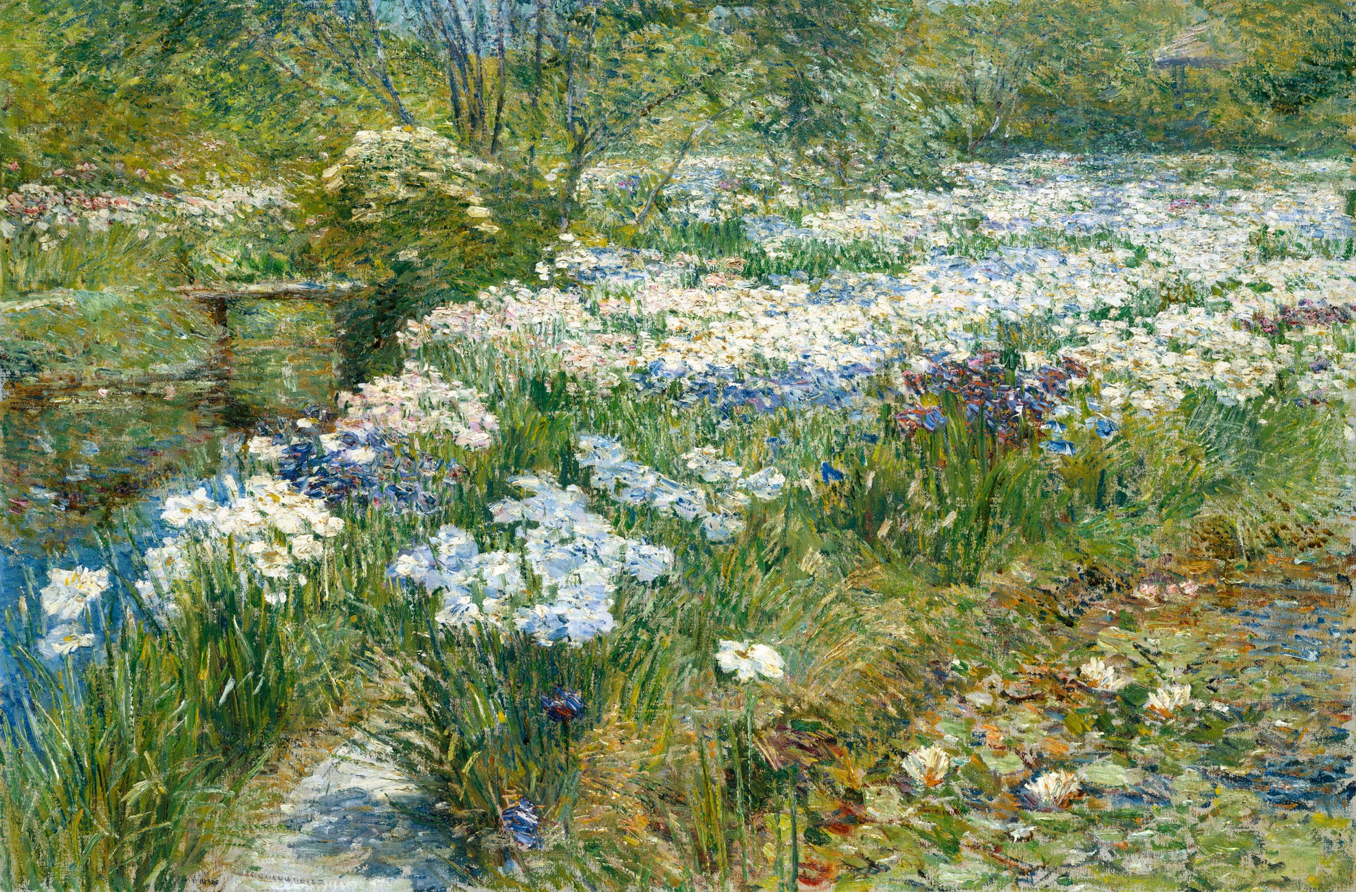 The Water Garden by Childe Hassam via Wiki Commons