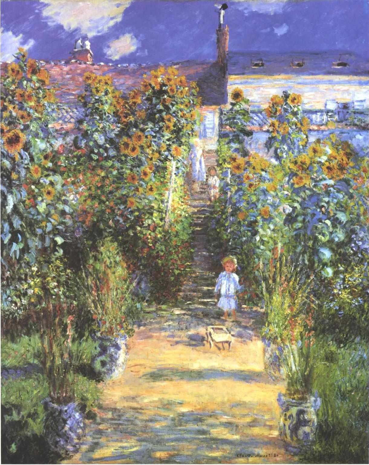 Garden of the Artist at Vetheuil by Claude Monet via Wiki Commons