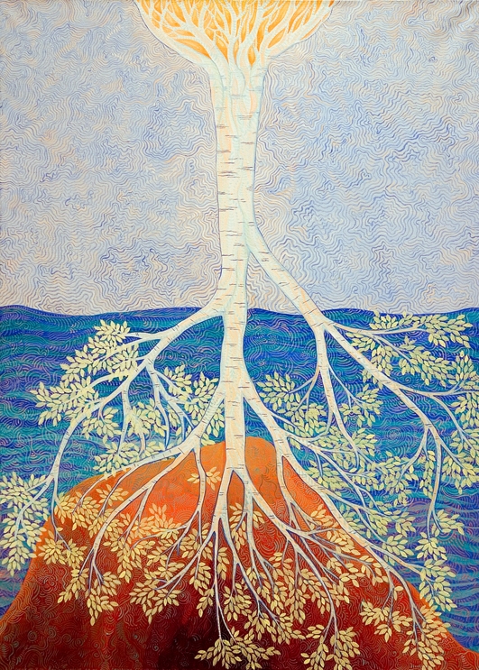 Sun Birch Tree by Lola Lonli via Wiki Commons