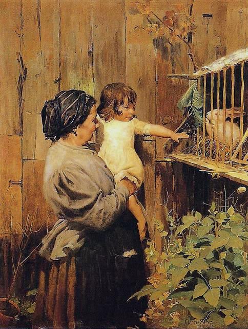 Grandma's Rearing by Oscar Pereira da Silva via Wiki Commons