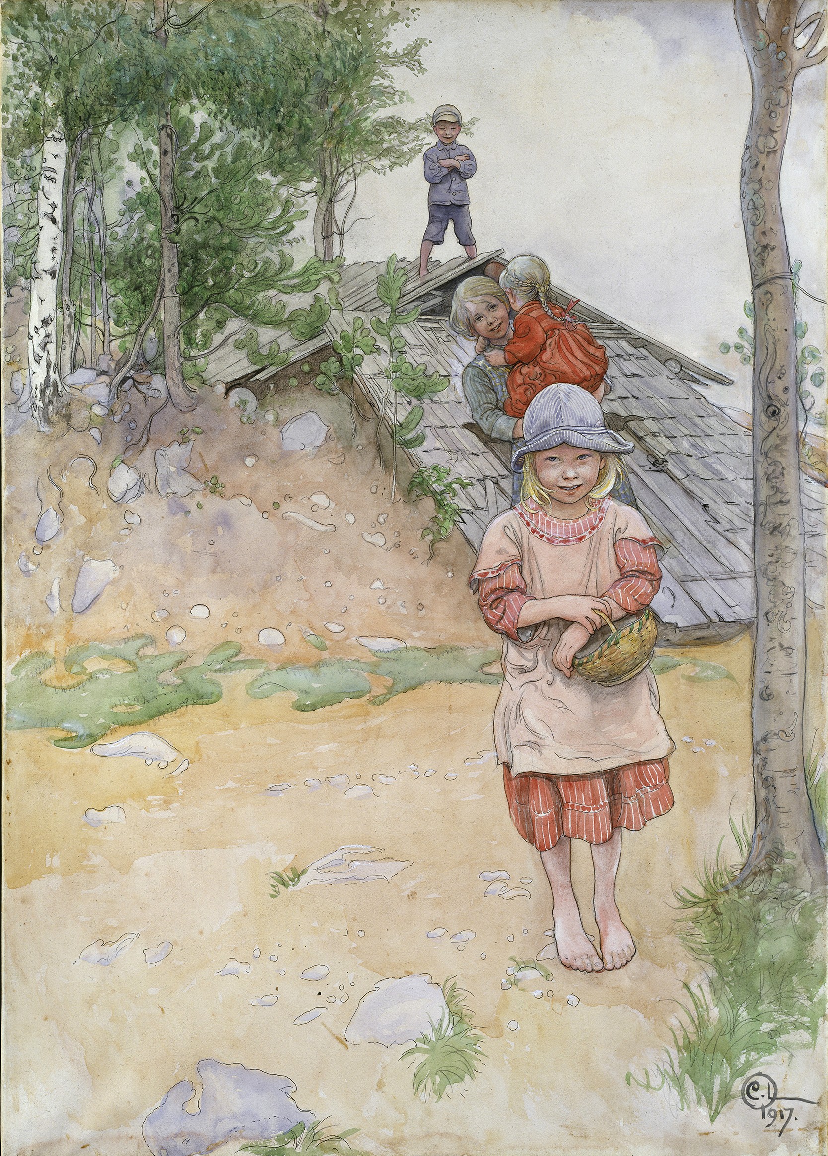 Vid Källaren by Carl Larsson via Wiki Commons